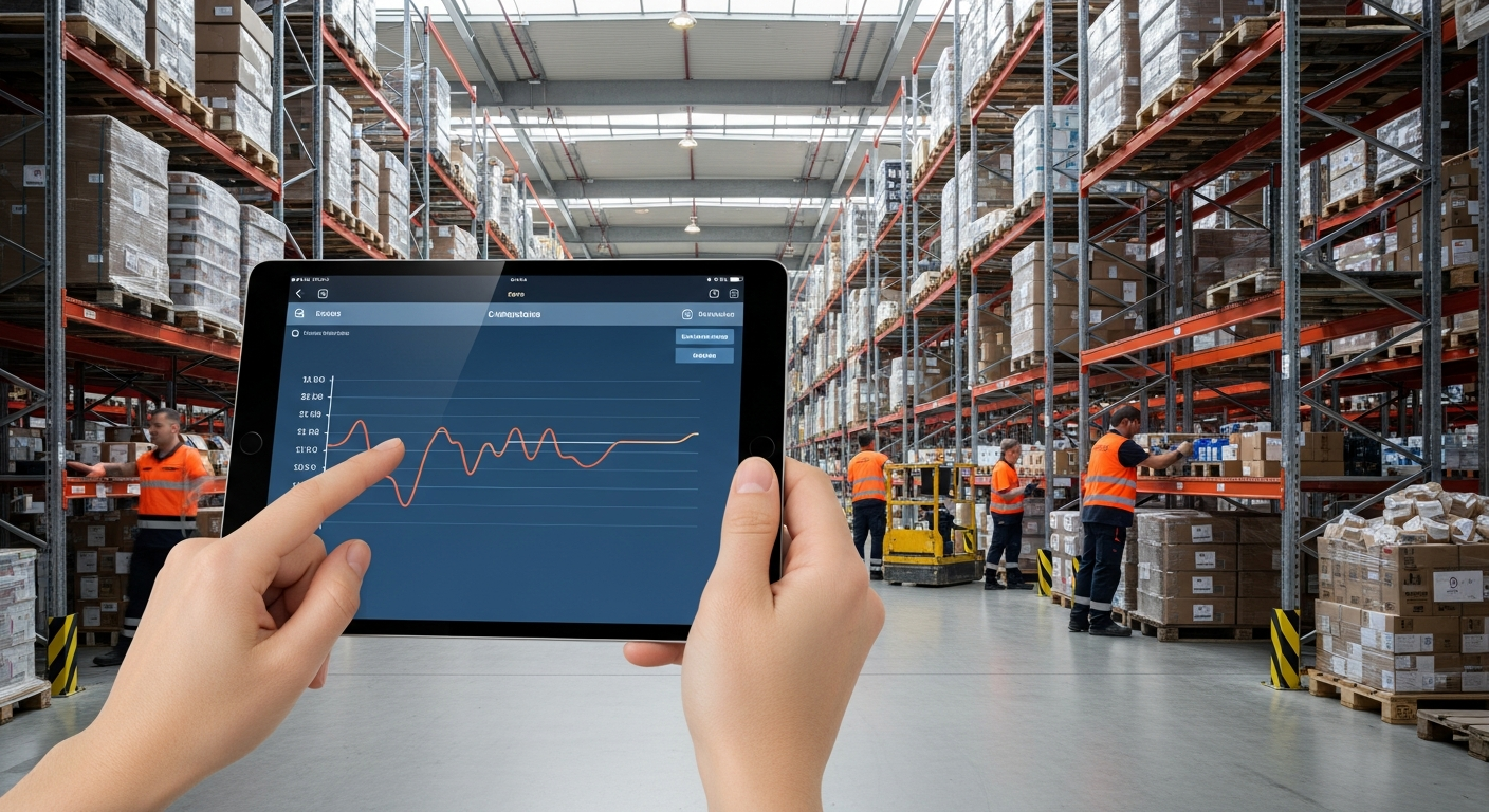 Interface de gestion d'équipe et entrepot logistique swarmapp.fr